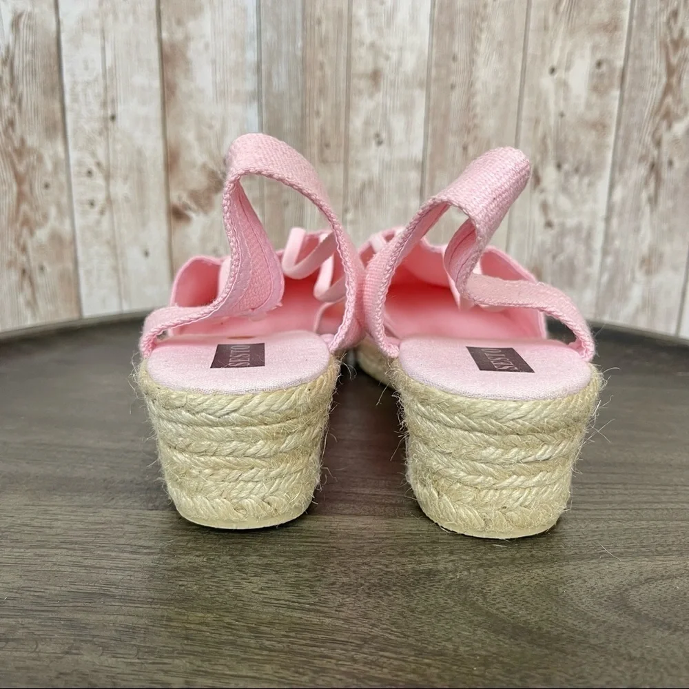 Sesto Meucci Juan Canvas Espadrille Wedge Size 41 Women